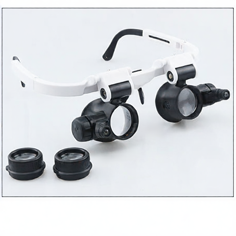 The Eggshell Membrane Challenge White and Black Mechanical Magnifying Remove and See Headset Lamp