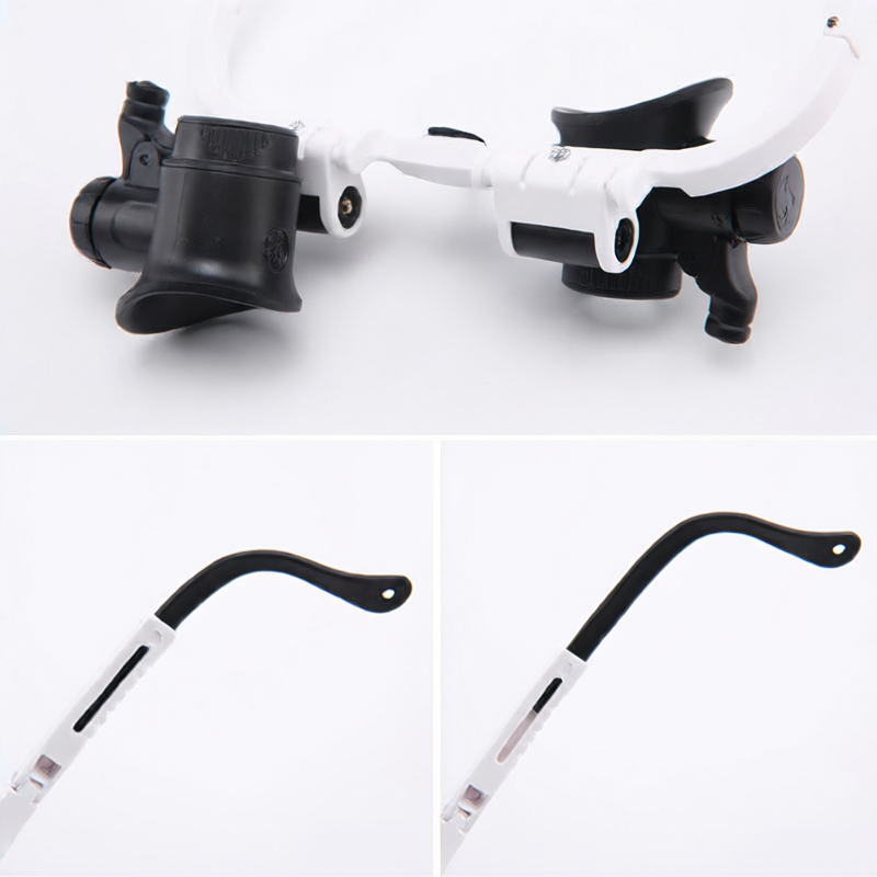 Close-up of a white and black handlebar assembly on a white background
